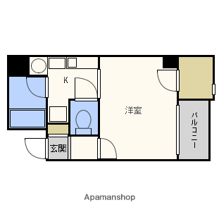 桂STENROKU(1K/6階)の間取り写真