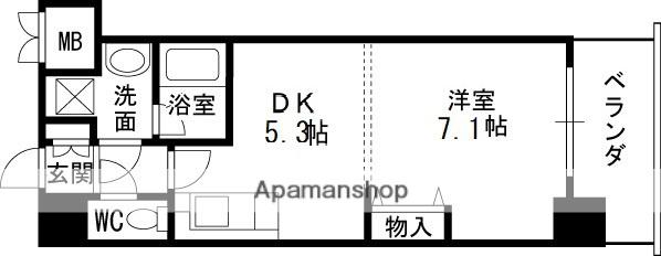 南森町プライマリーワン(1DK/2階)の間取り写真