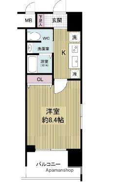 グランカーサ梅田北(1K/10階)の間取り写真