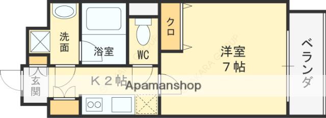 アーバネックス梅田西(1K/10階)の間取り写真