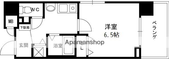プレサンス梅田インテルノ(1K/7階)の間取り写真