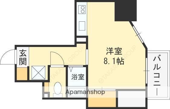 ル・パルトネール梅田北(ワンルーム/6階)の間取り写真