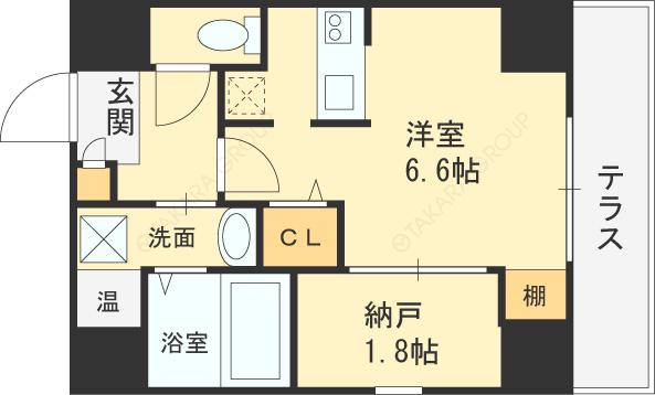 ONLYONE梅田北(ワンルーム/3階)の間取り写真