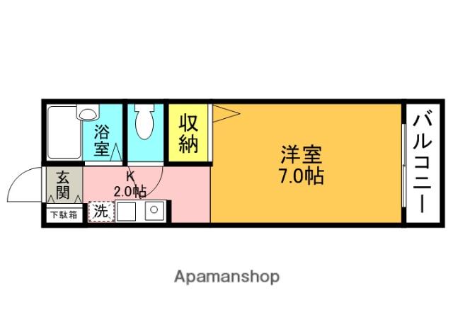 コーポ西井(1K/2階)の間取り写真