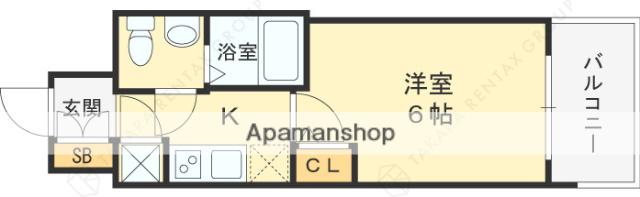 アドバンス西梅田ラシュレ(1K/8階)の間取り写真