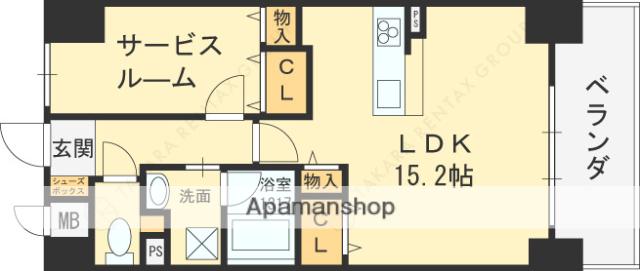 ATKレジデンスなにわ橋(1LDK/12階)の間取り写真