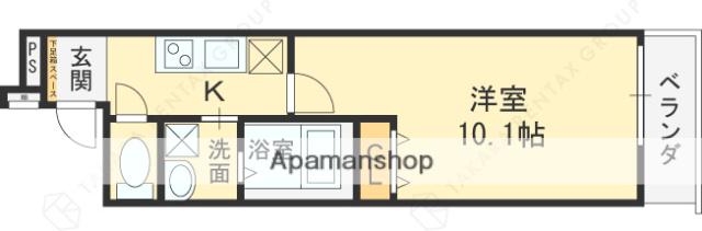 フジパレス太子橋Ⅱ番館(1K/1階)の間取り写真