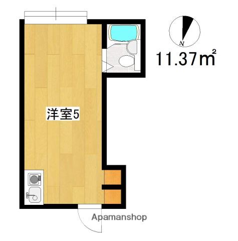 ラパンジール本田1(ワンルーム/3階)の間取り写真