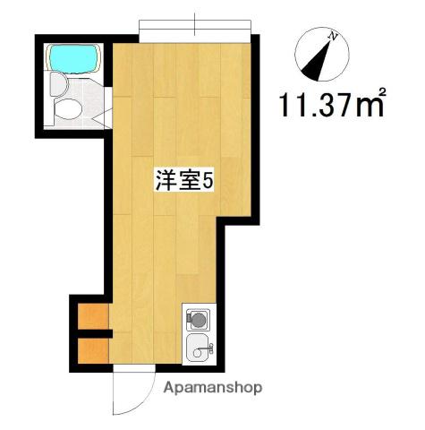 ラパンジール本田1(ワンルーム/8階)の間取り写真