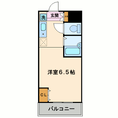 キャッスル北沢新大阪(1K/9階)の間取り写真