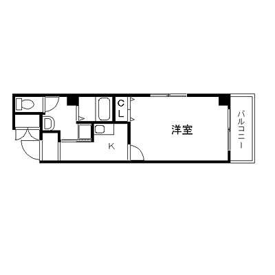 鶴橋末広ビル2(1K/7階)の間取り写真