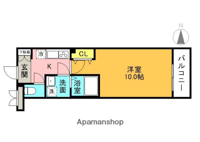 CASA徳庵(1K/1階)の間取り写真