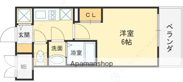 アドバンス西梅田ジェイス(1K/9階)の間取り写真