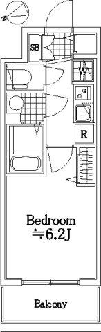 ララプレイス大阪福島アビリテ(1K/8階)の間取り写真