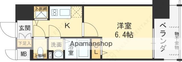 エスリード大阪STATION(1K/7階)の間取り写真