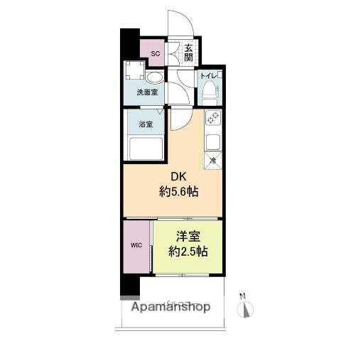 セレニテ福島プリエ(1DK/11階)の間取り写真