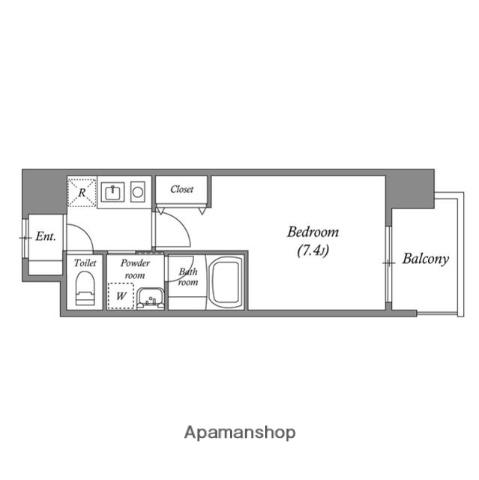 BROAD 新うめきたRESIDENCE(1K/7階)の間取り写真