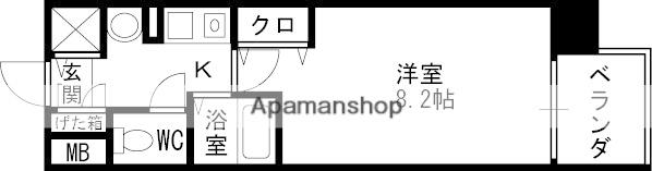 レジュールアッシュ梅田イースト(1K/3階)の間取り写真