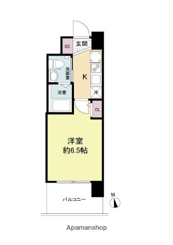 セレニテ福島プリエ(1K/4階)の間取り写真