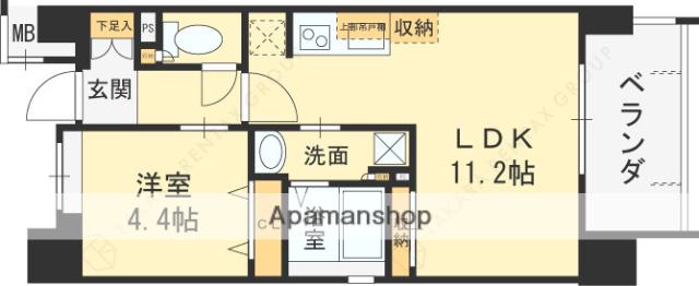 GLUCKMAISON/S-EBIE XI(1LDK/2階)の間取り写真
