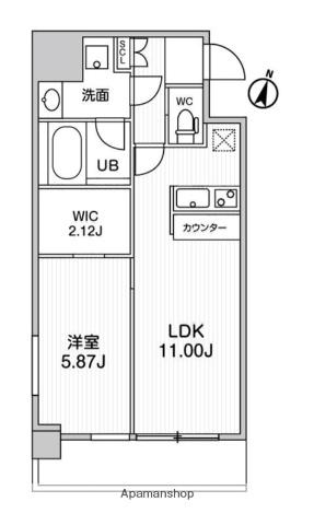 LA DOUCEUR天満(1LDK/5階)の間取り写真