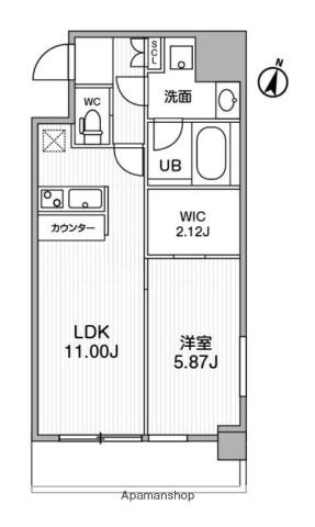 LA DOUCEUR天満(1LDK/3階)の間取り写真