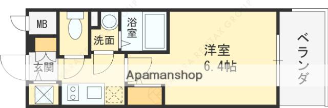 エスリードレジデンスグラン大阪福島ノース(1K/9階)の間取り写真