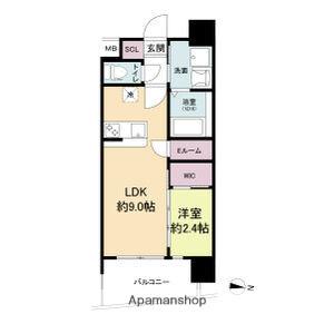 セレニテ天六リアン(1LDK/9階)の間取り写真