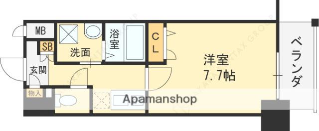 LA DOUCEUR梅田イースト(1K/8階)の間取り写真