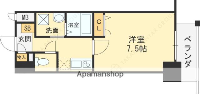 LA DOUCEUR梅田ウエスト(1K/14階)の間取り写真
