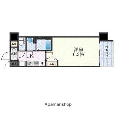 プレサンス梅田ヴェルテ(1K/10階)の間取り写真