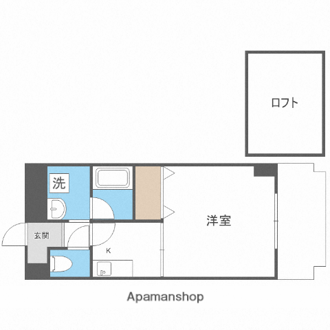 ボンジュール築港(1K/7階)の間取り写真