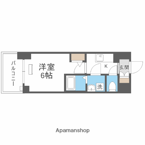 エスリード弁天町桜通レジデンス(1K/8階)の間取り写真