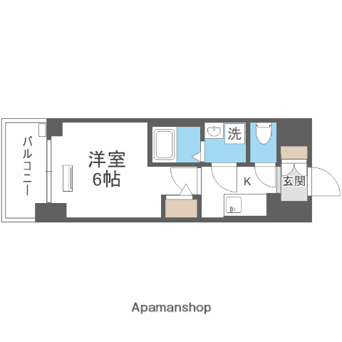 エスリード弁天町桜通レジデンス(1K/9階)の間取り写真