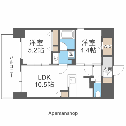 アーバネックス梅田中崎町Ⅱ(2LDK/8階)の間取り写真