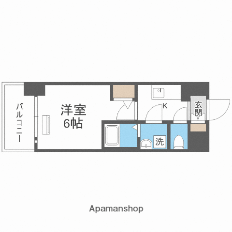 エスリード弁天町クレール(1K/12階)の間取り写真