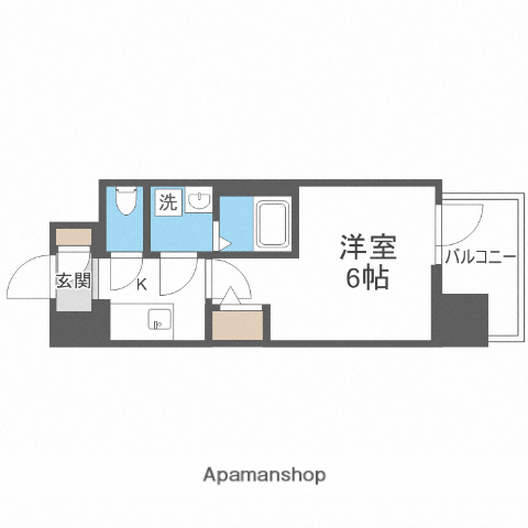 エスリード弁天町グランツ(1K/11階)の間取り写真