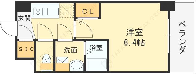 アドバンス西梅田ビオス(1K/3階)の間取り写真