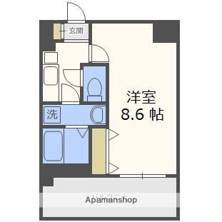 アドバンス大阪ベイシティ(1K/2階)の間取り写真