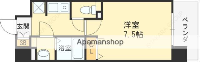 ファミール・リブレ梅田東(1K/8階)の間取り写真