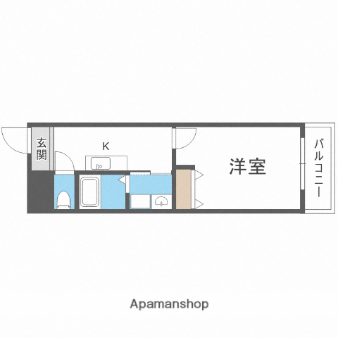 レジデンス鷺洲(1K/2階)の間取り写真