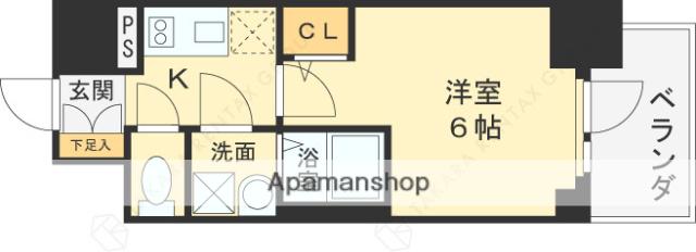 エスリード弁天町ノース RESIDENCE(1K/9階)の間取り写真