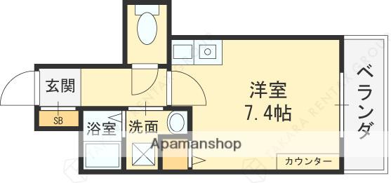 グラート梅田(ワンルーム/6階)の間取り写真