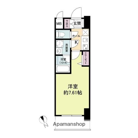 ブランシエスタ天満(1K/9階)の間取り写真