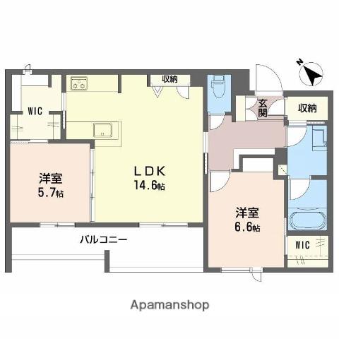 オルキデア クオーレ(2LDK/3階)の間取り写真