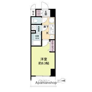 ソルテラス本庄西クレアスト(1K/3階)の間取り写真