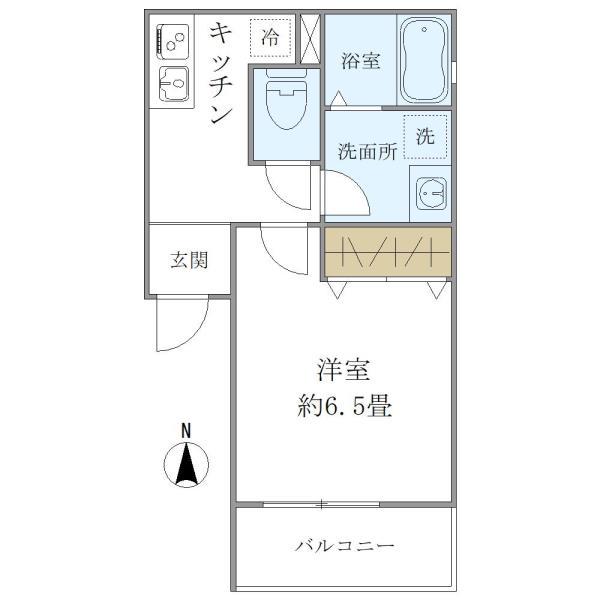シナジーコート十三東(1K/3階)の間取り写真