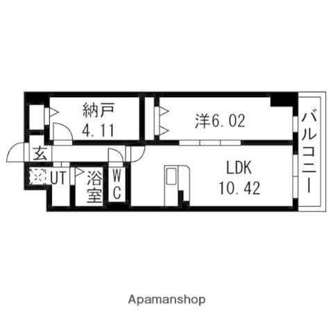 アーバンパーク新大阪(1SLDK/6階)の間取り写真
