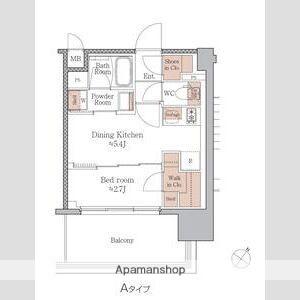 ジオエント梅田北リバーフロント(1DK/5階)の間取り写真