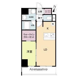 D.CLAREST本庄東FJRE(1LDK/7階)の間取り写真